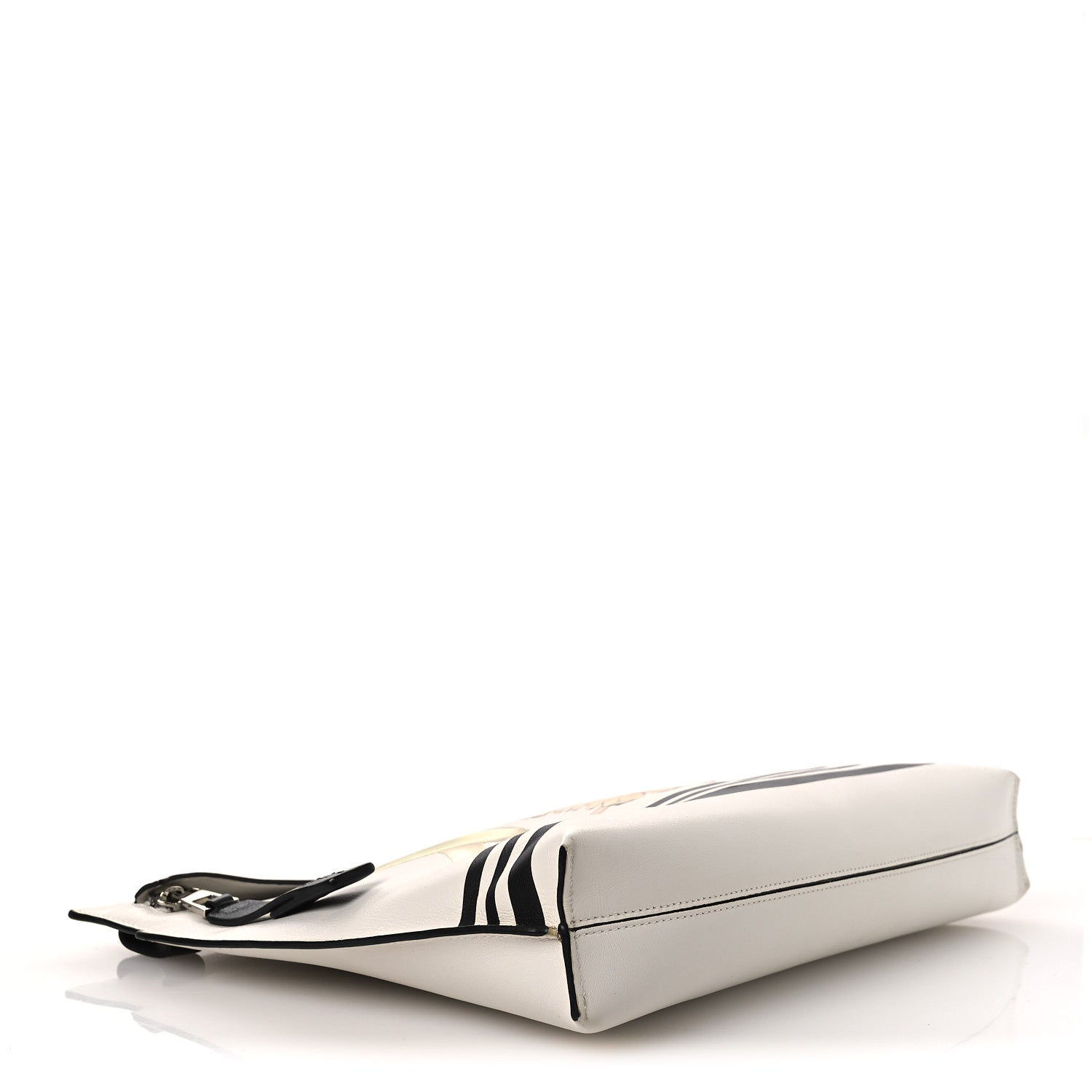 Calfskin Mushroom T Pouch Bag White
