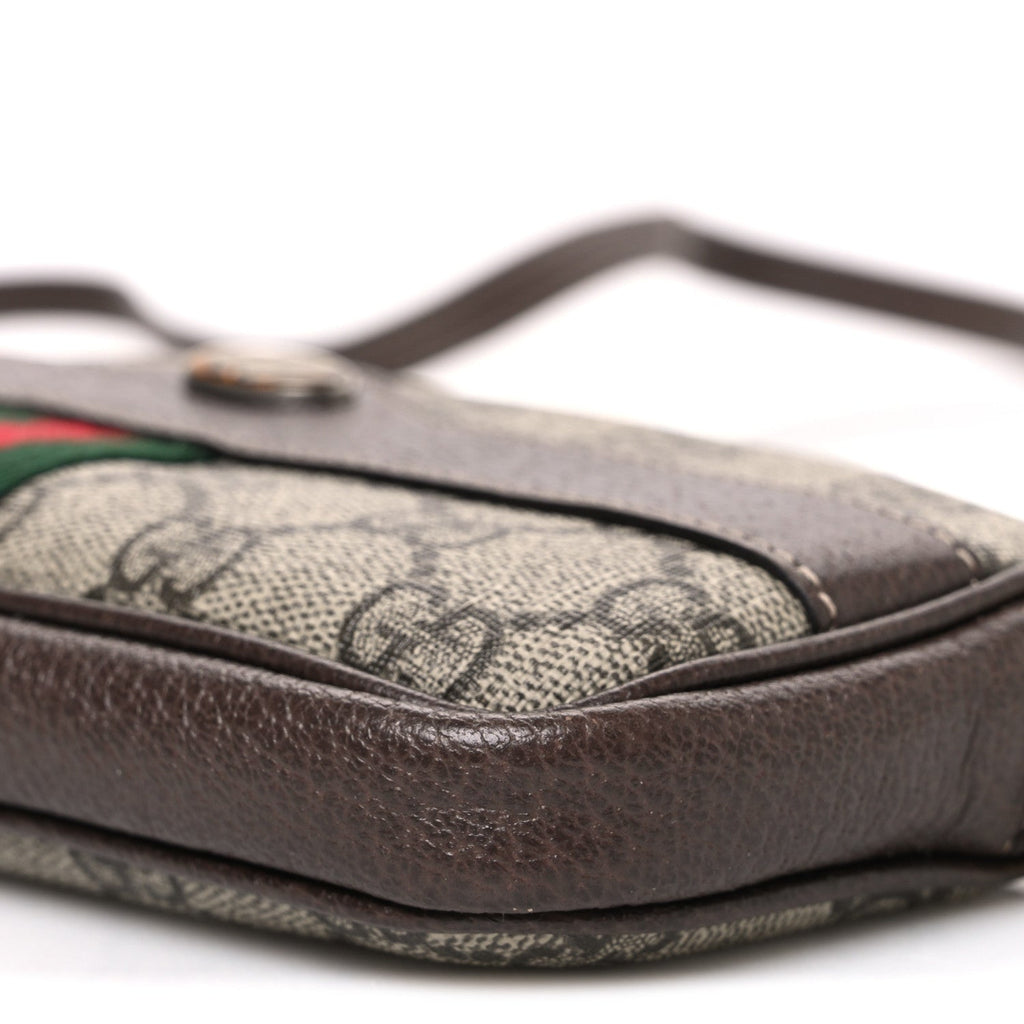 GG Supreme Monogram Web Mini Ophidia GG Bag Brown