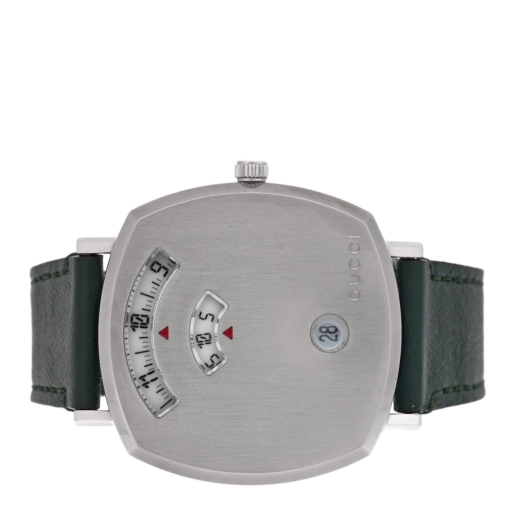 Stainless Steel Calfskin 35mm Grip Quartz Watch Green