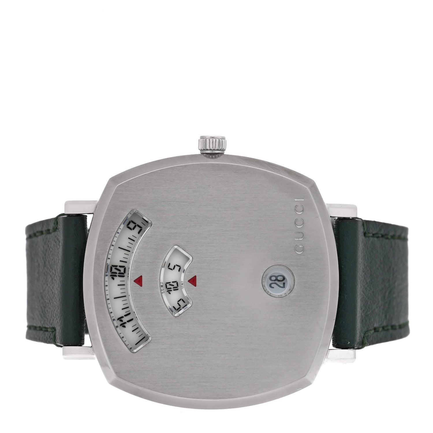 Stainless Steel Calfskin 35mm Grip Quartz Watch Green