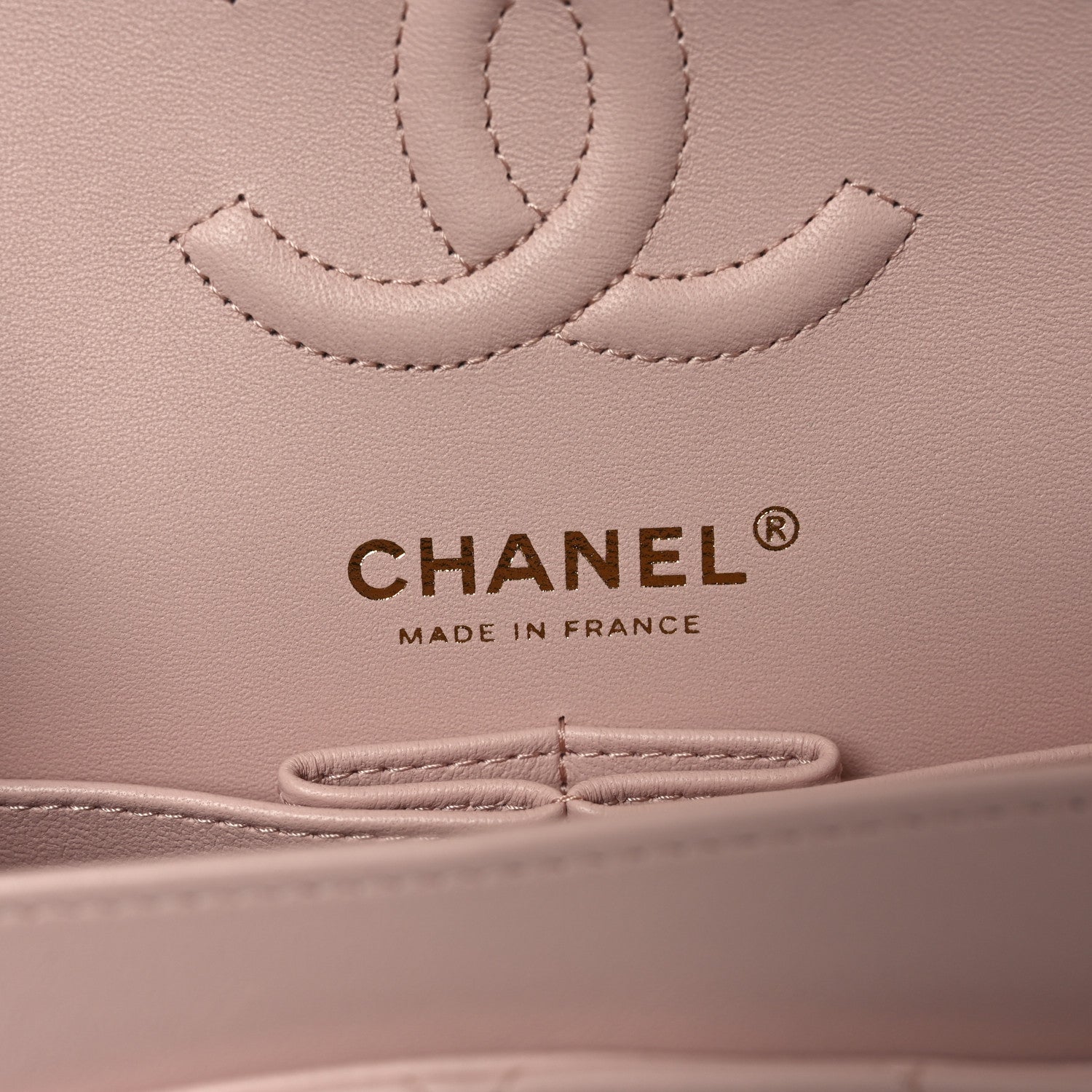 Lambskin Quilted Small Double Flap Light Pink