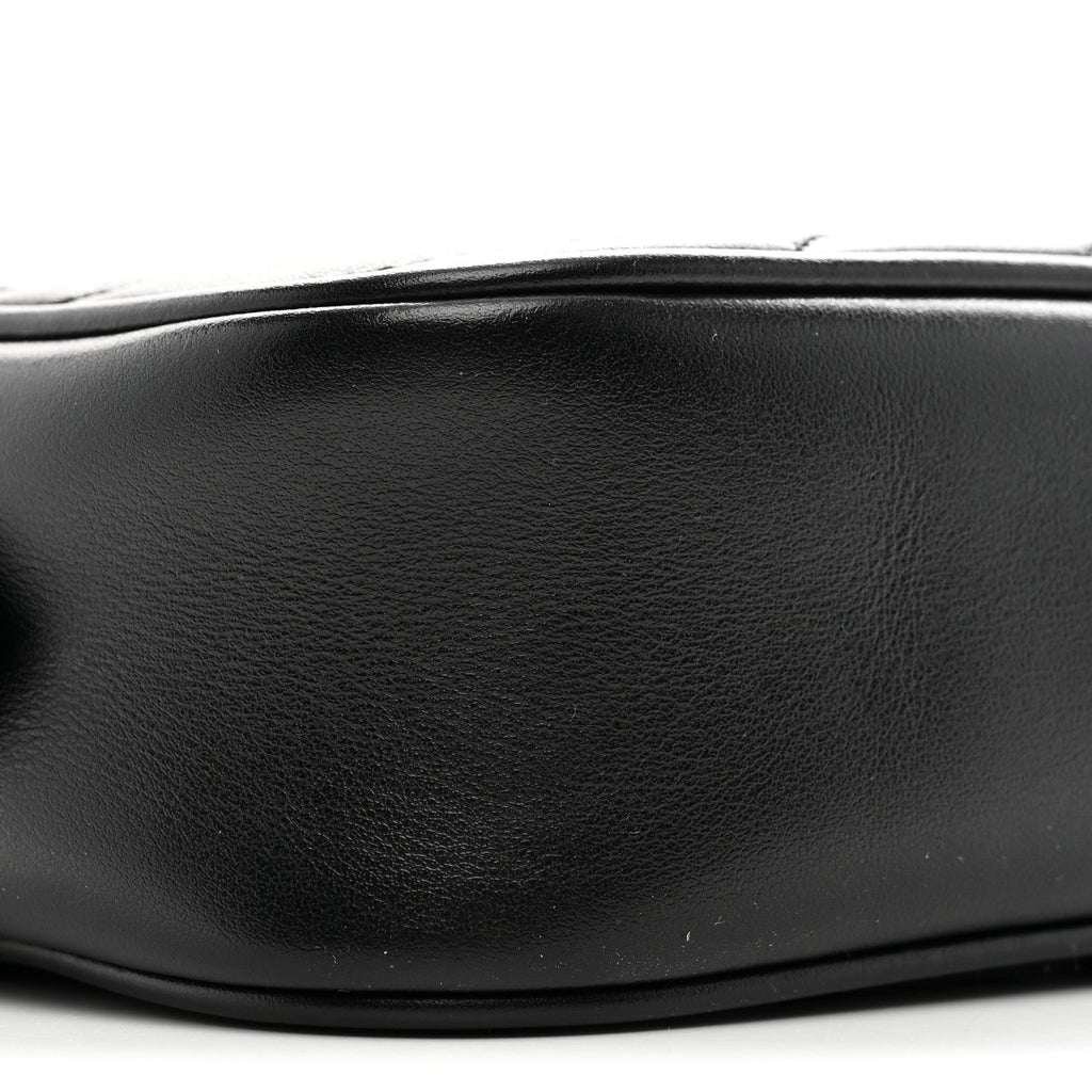 Calfskin Matelasse Mini GG Marmont Chain Shoulder Bag Black