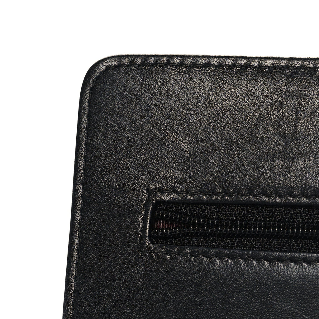 Lambskin Quilted Wallet On Chain WOC Black