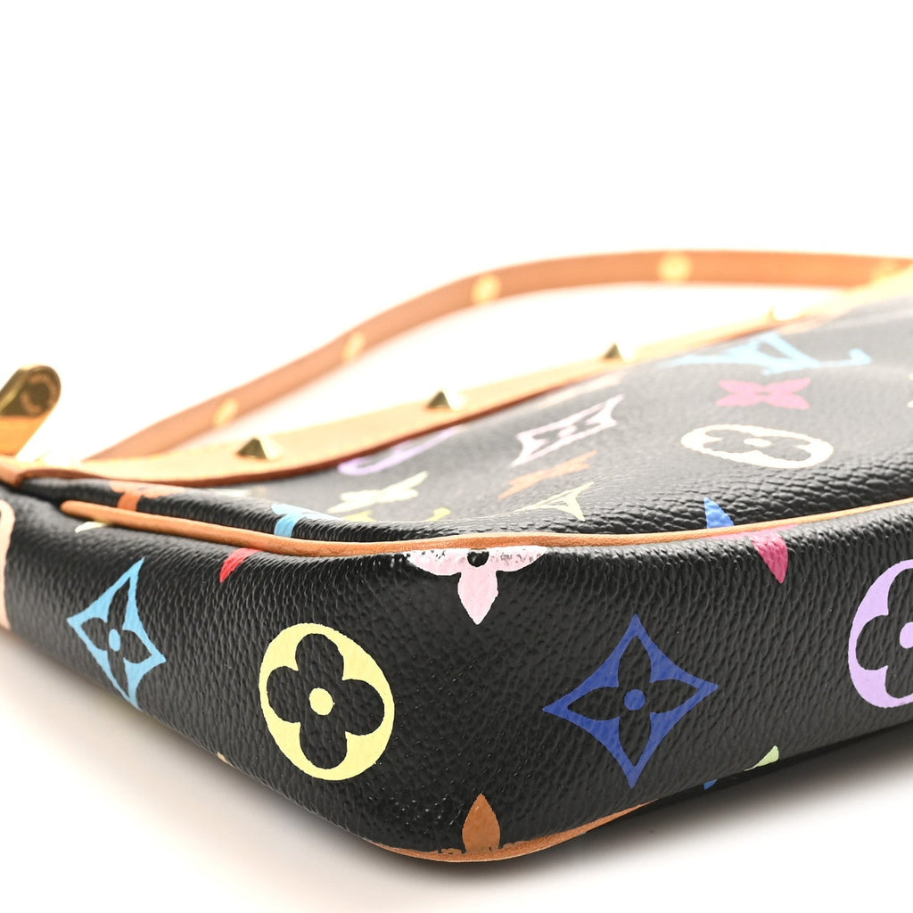 Monogram Multicolor Pochette Accessories Black