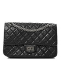 Aged Calfskin Quilted 2.55 Reissue 225 Flap Black