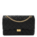 Aged Calfskin Quilted 2.55 Reissue 226 Flap Black