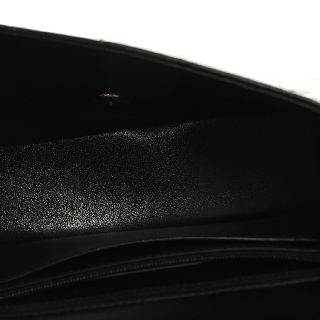 Lambskin Quilted Mini Rectangular Flap Black