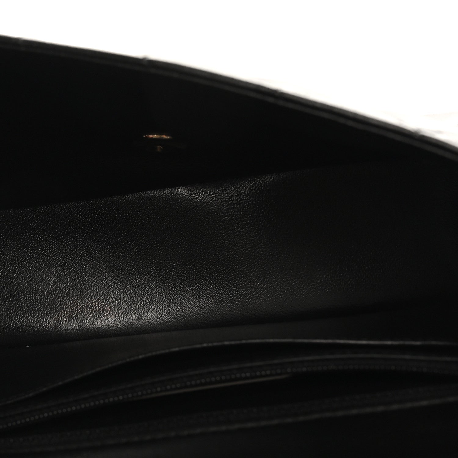 Lambskin Quilted Mini Rectangular Flap Black
