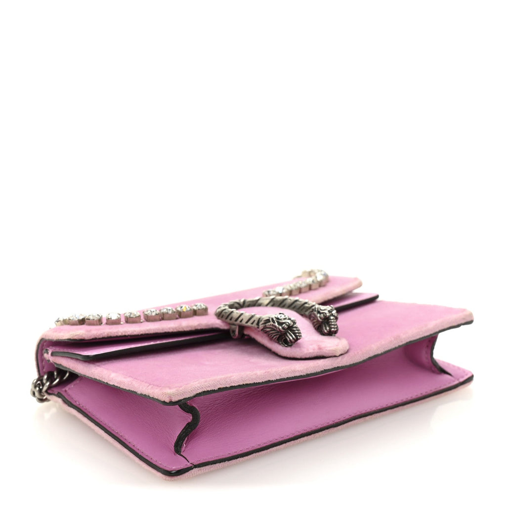 Velvet Crystal Super Mini Dionysus Shoulder Bag Malva