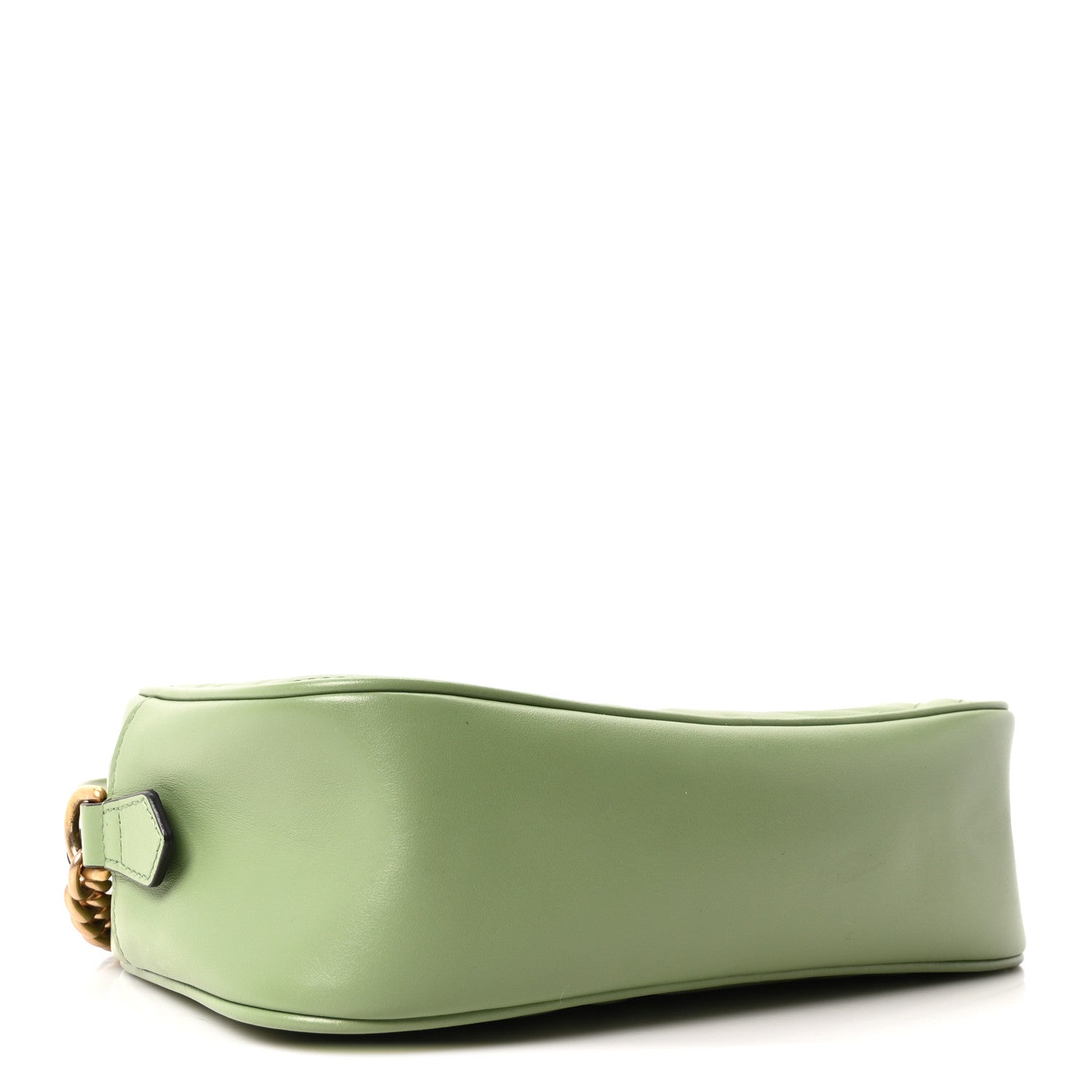 Calfskin Matelasse Small GG Marmont Chain Shoulder Bag Salamander Green