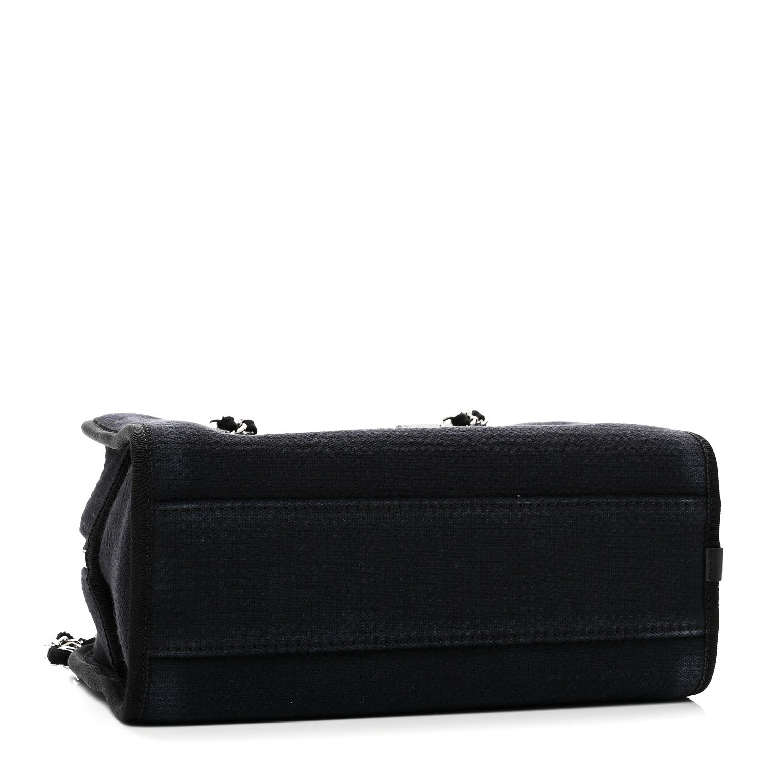 Mixed Fibers Small Deauville Bowling Bag Navy Blue