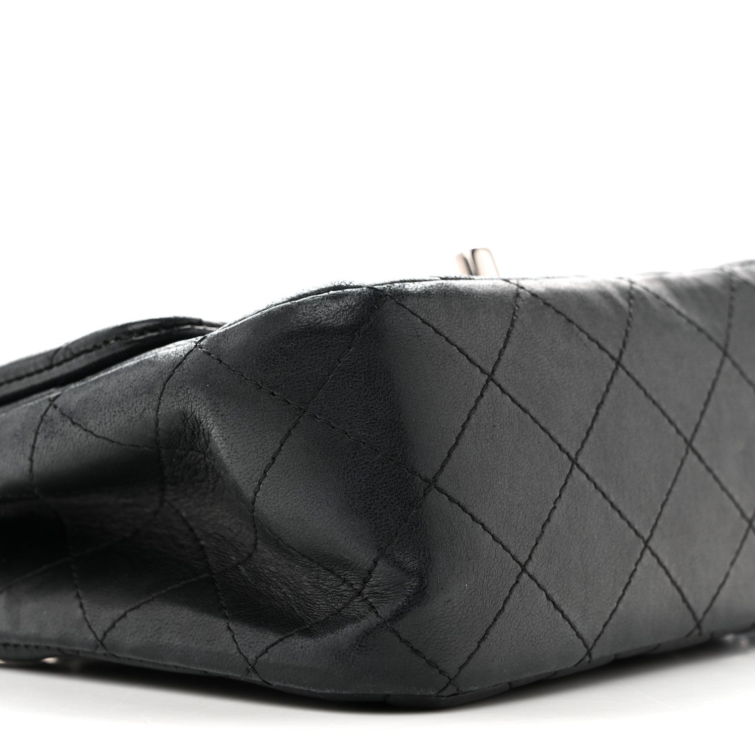 Lambskin Quilted Mini Square Flap Black