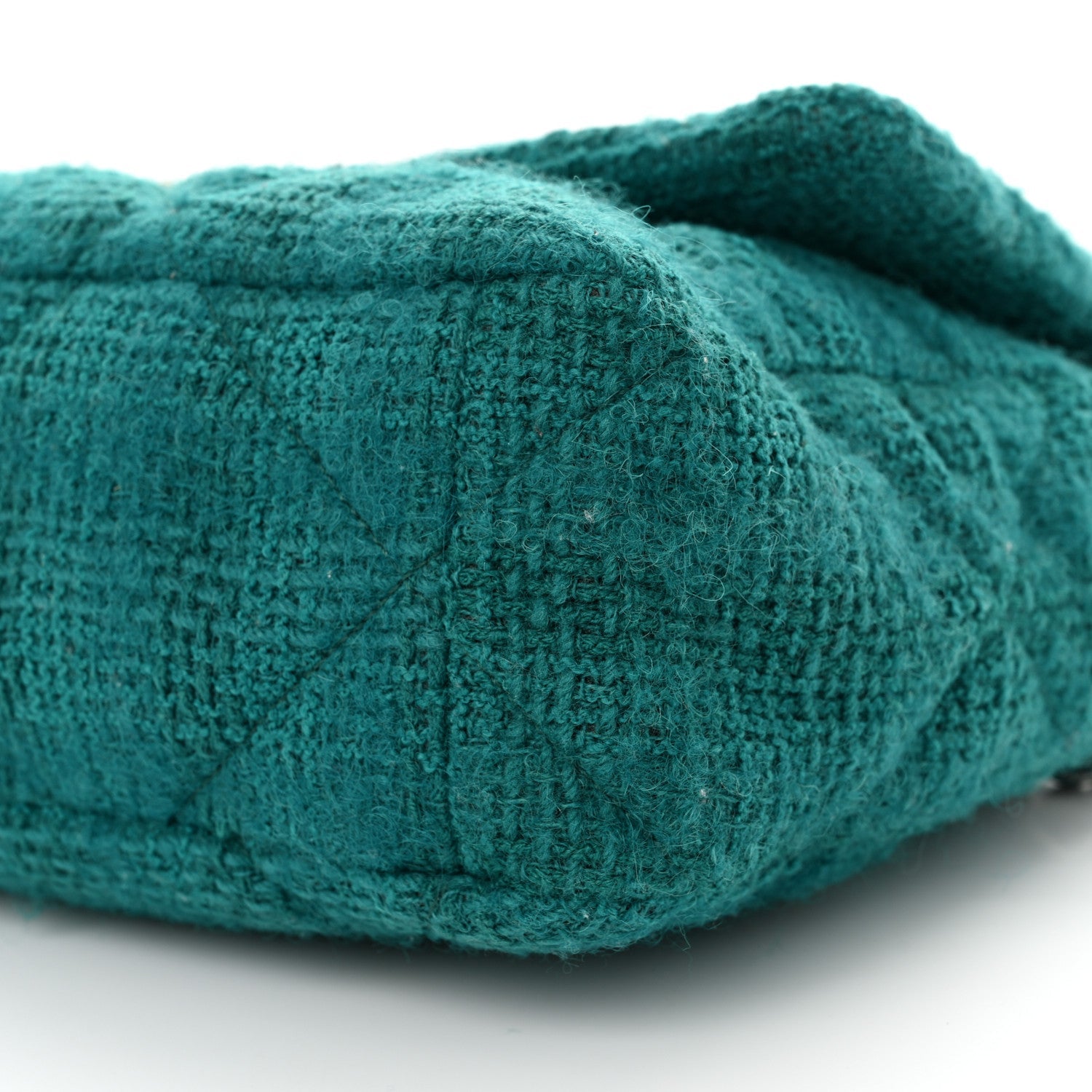 Tweed Quilted Large Chanel 19 Flap Green