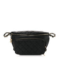 Caviar Quilted Business Affinity Waist Belt Bag Black