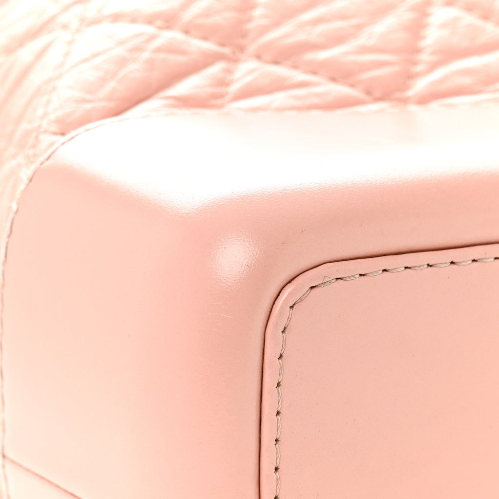 Aged Calfskin Quilted Small Gabrielle Backpack Pink