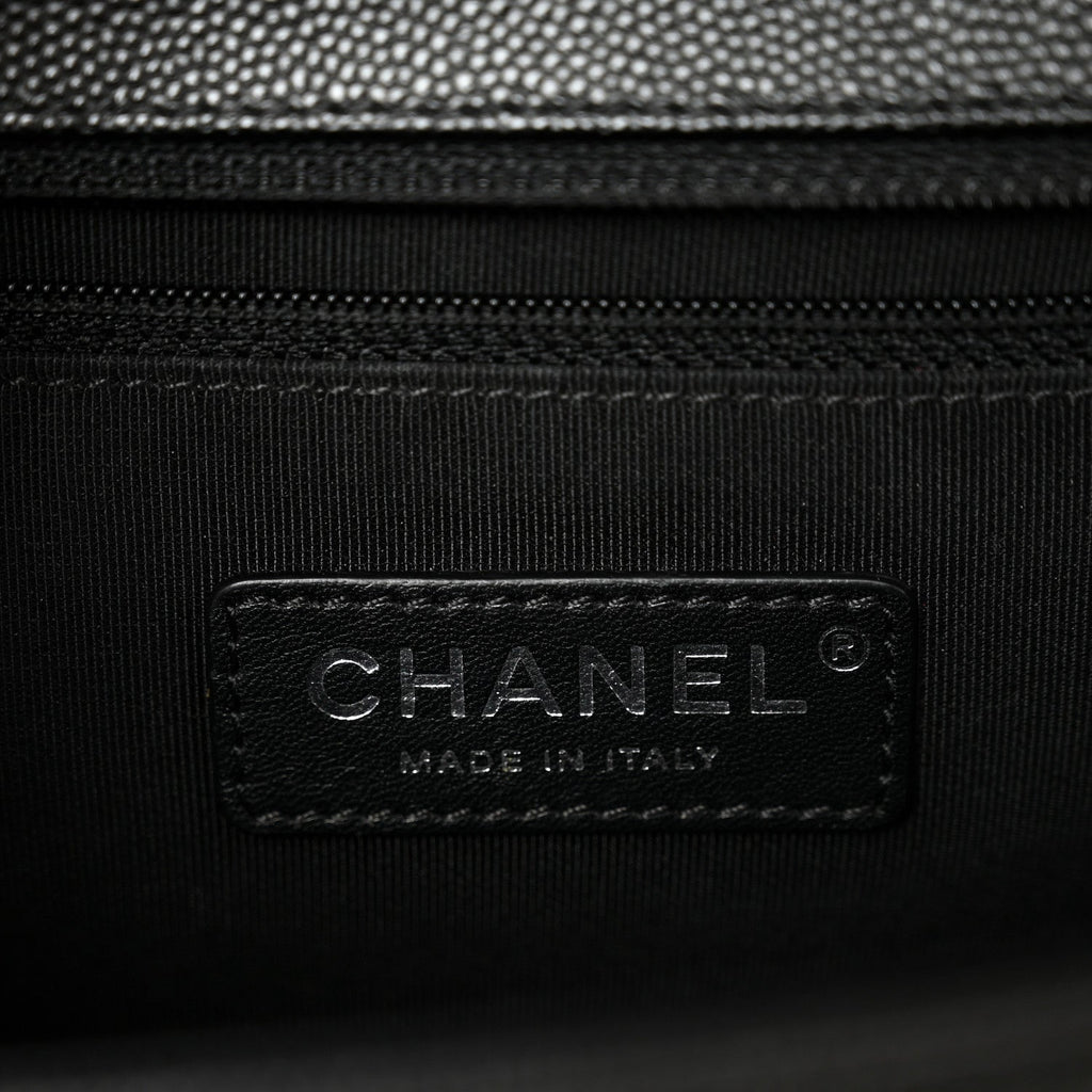 Caviar Quilted New Medium Boy Flap Black
