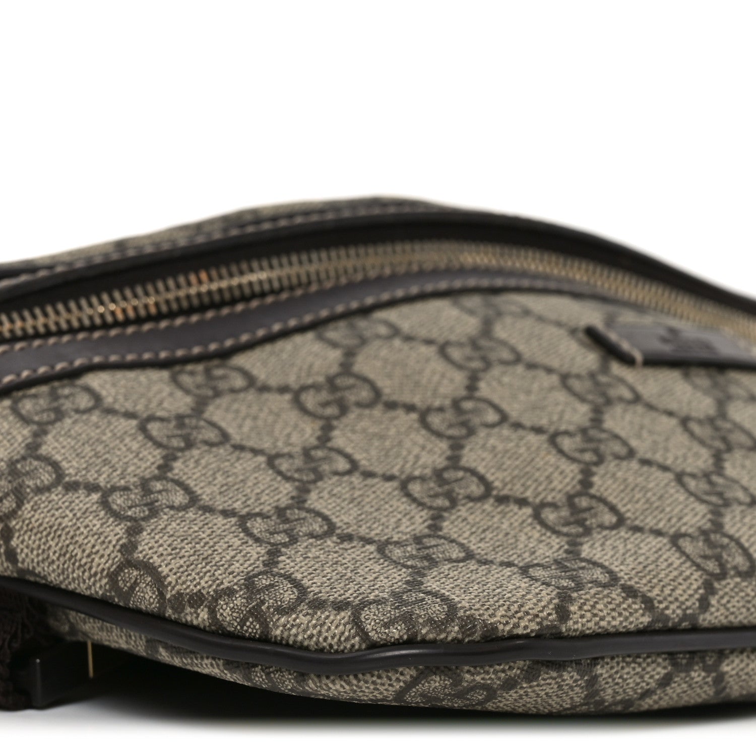 GG Supreme Monogram Belt Bag Dark Brown