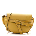 Grained Calfskin Mini Gate Crossbody Bag Yellow