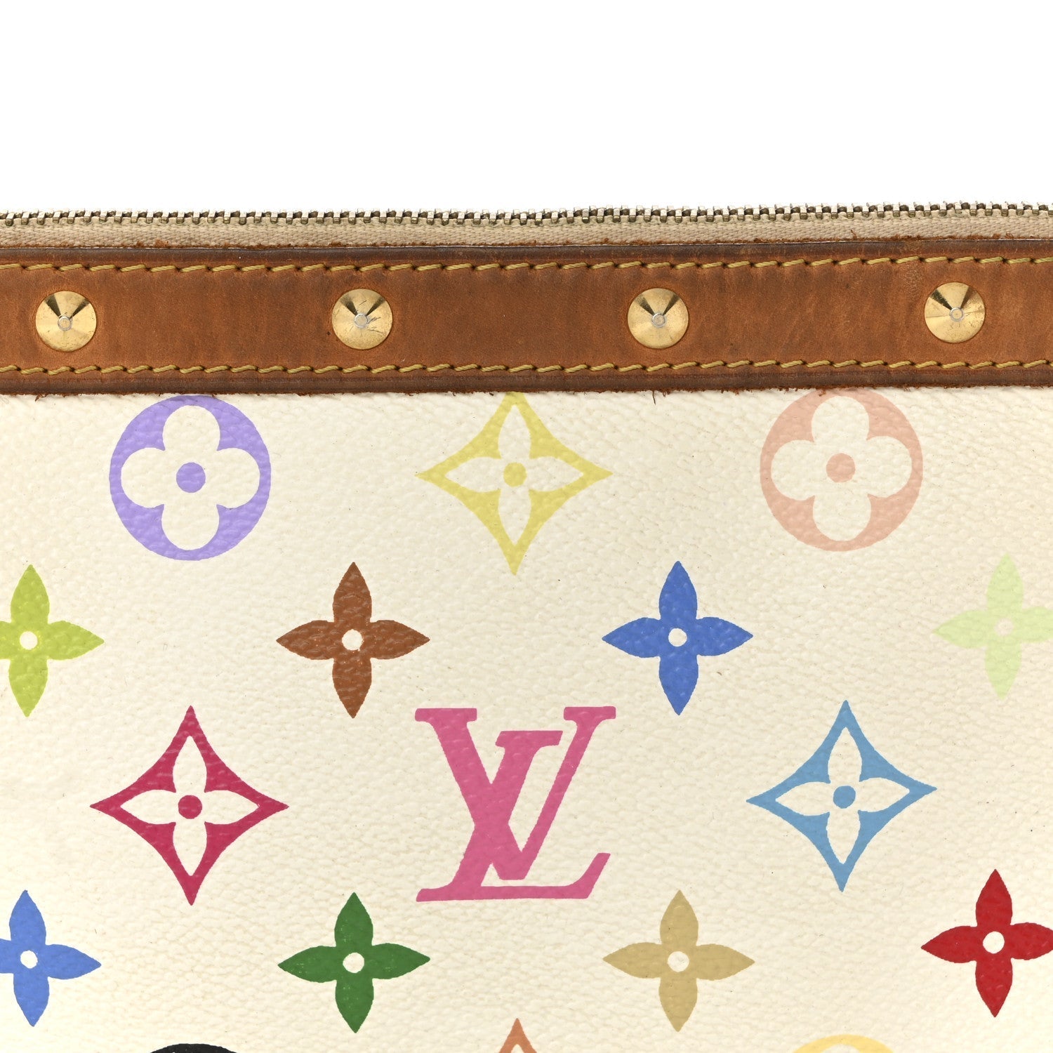 Monogram Multicolor Pochette Accessories White