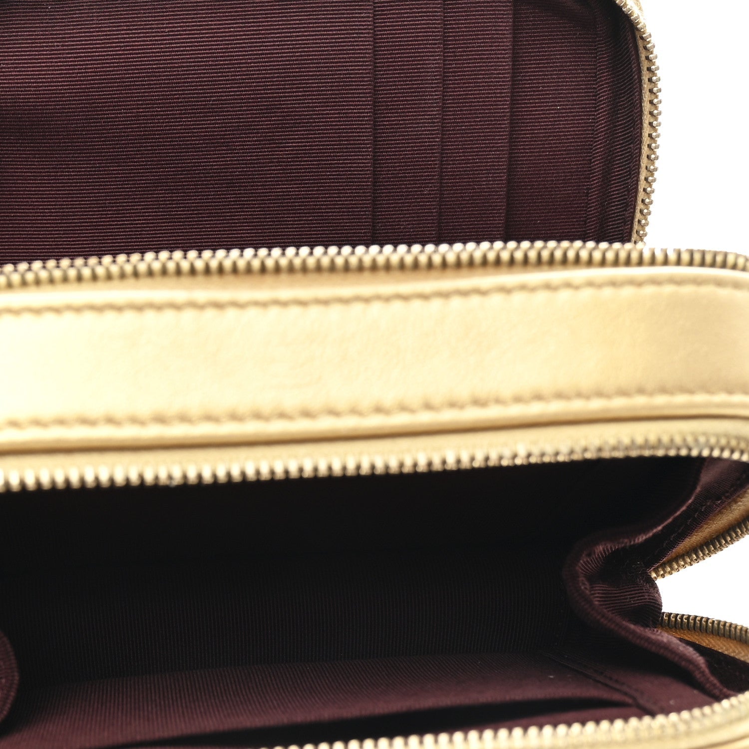 Metallic Lambskin Mini Coco Boy Camera Case Gold