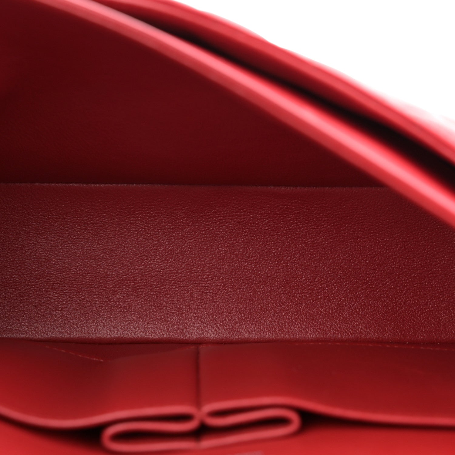 Lambskin Quilted Medium Double Flap Red
