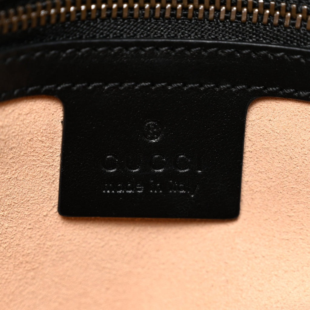 Calfskin Matelasse Medium GG Marmont Shoulder Bag Black