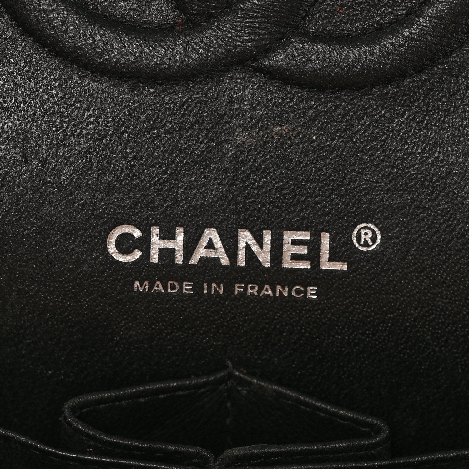 Shiny Crumpled Calfskin Quilted Medium Double Flap So Black