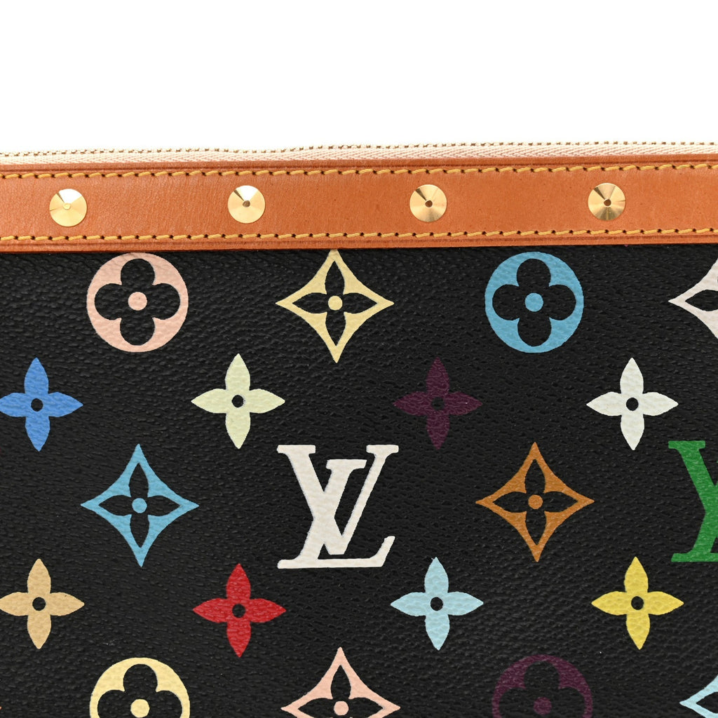 Monogram Multicolor Pochette Accessories Black