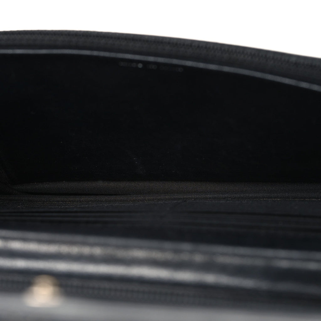 Calfskin Diamond Stitch Wallet On Chain WOC Black