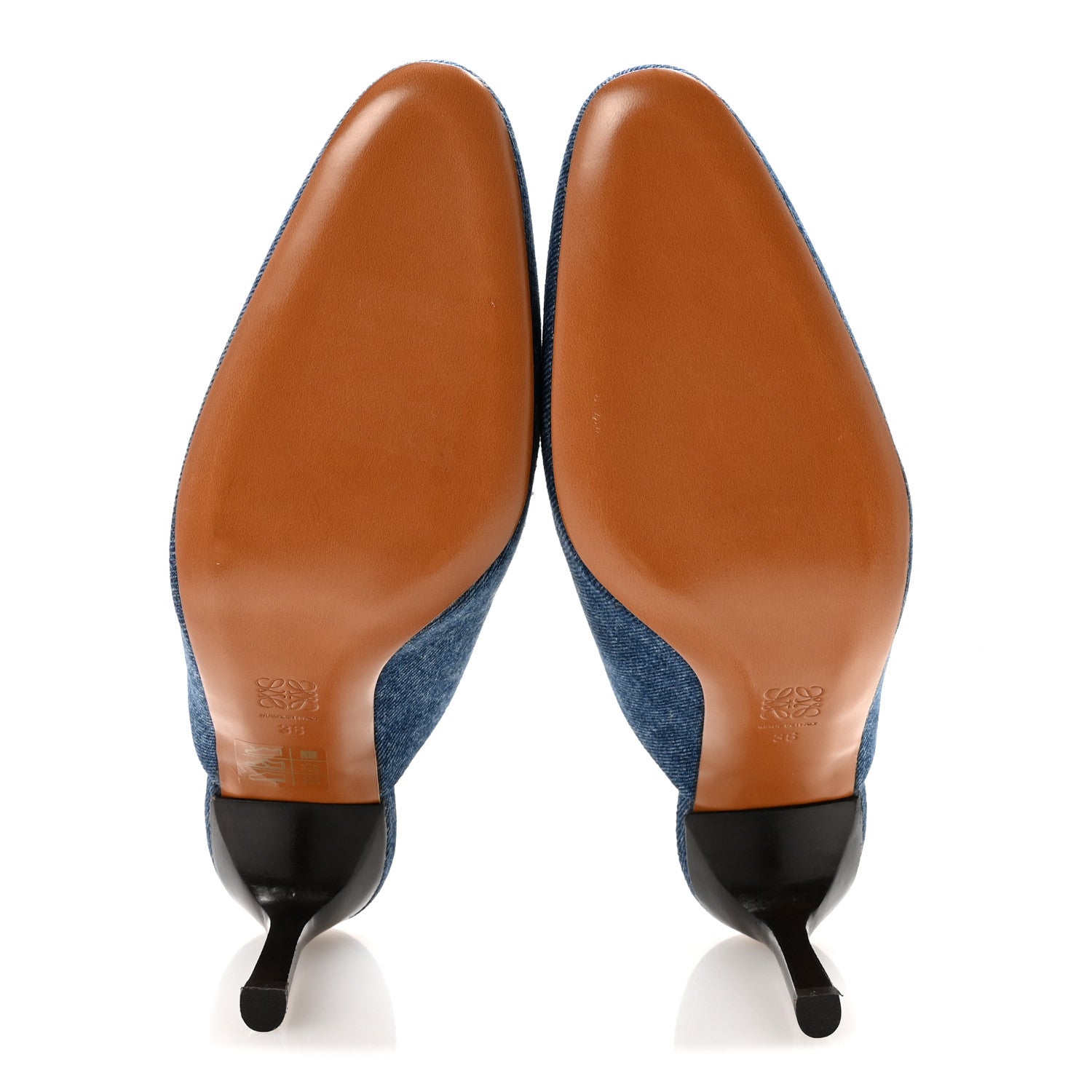 Ripped Denim 90 Mules Washed Denim