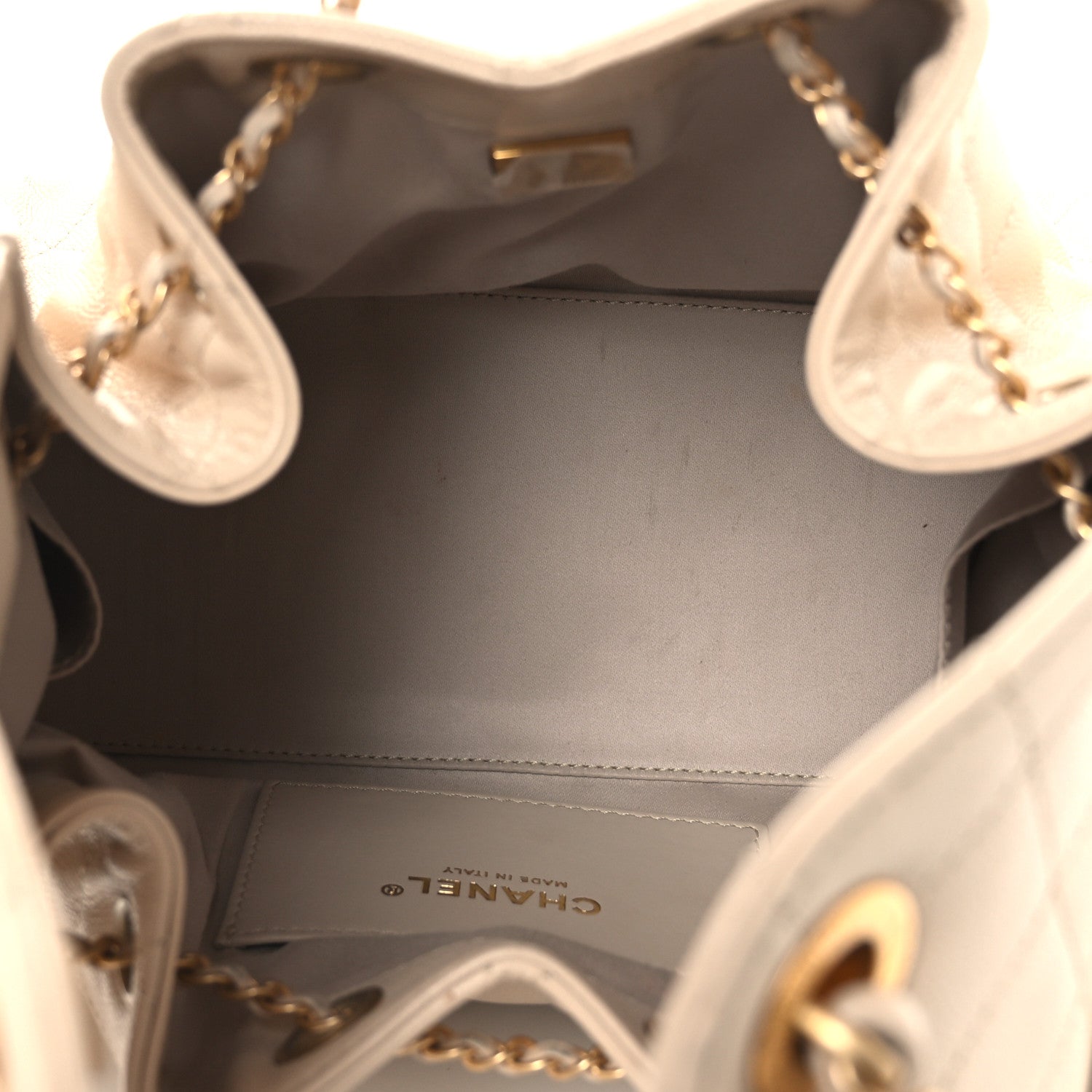 Caviar Quilted Small Chanel 25 Handbag Beige