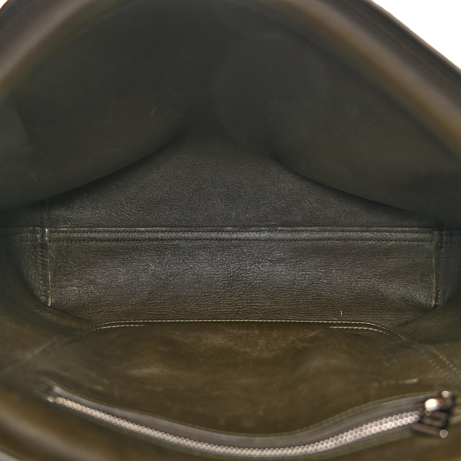 Suede Flamenco Satchel Bottle Green