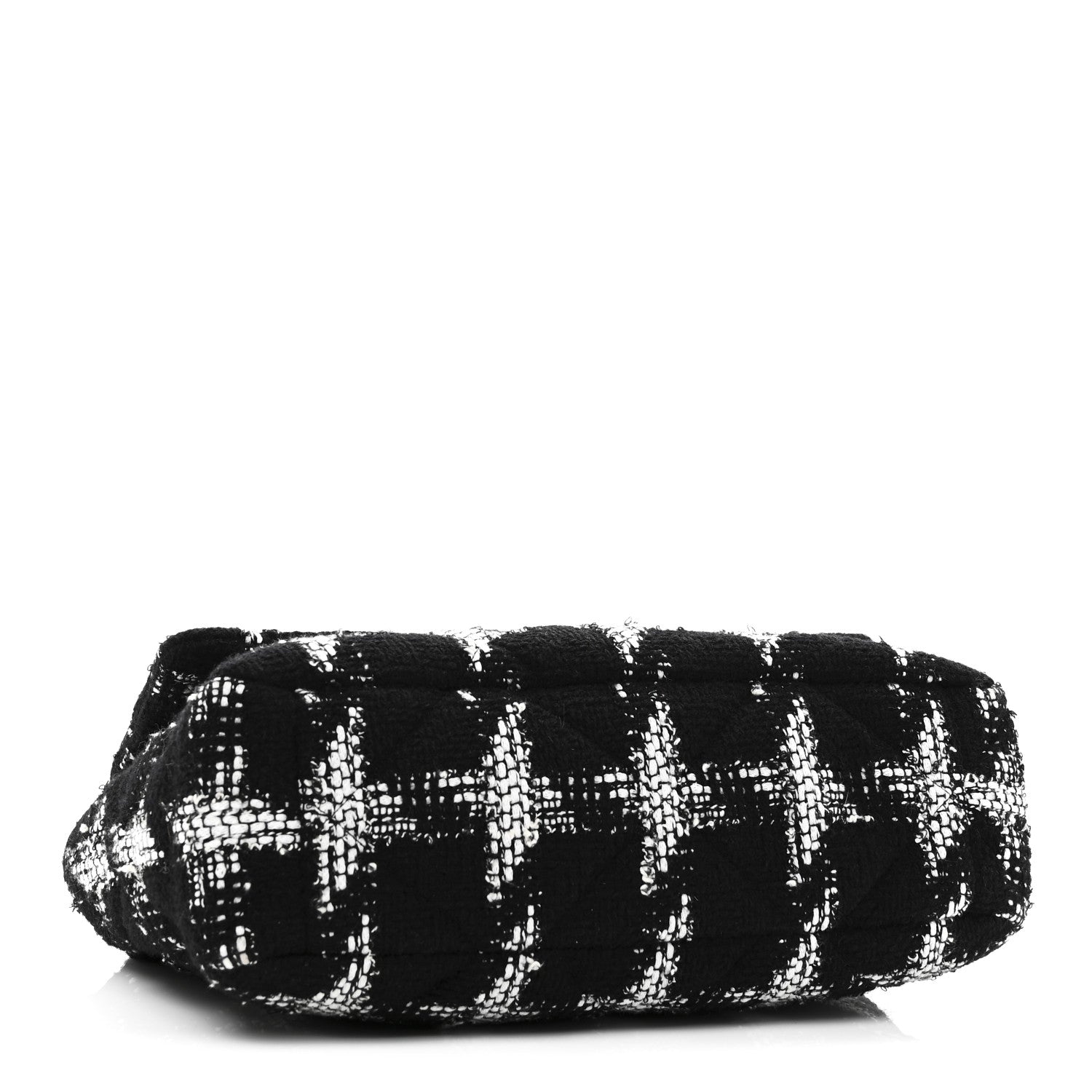 Tweed Quilted Large Chanel 19 Flap Black White