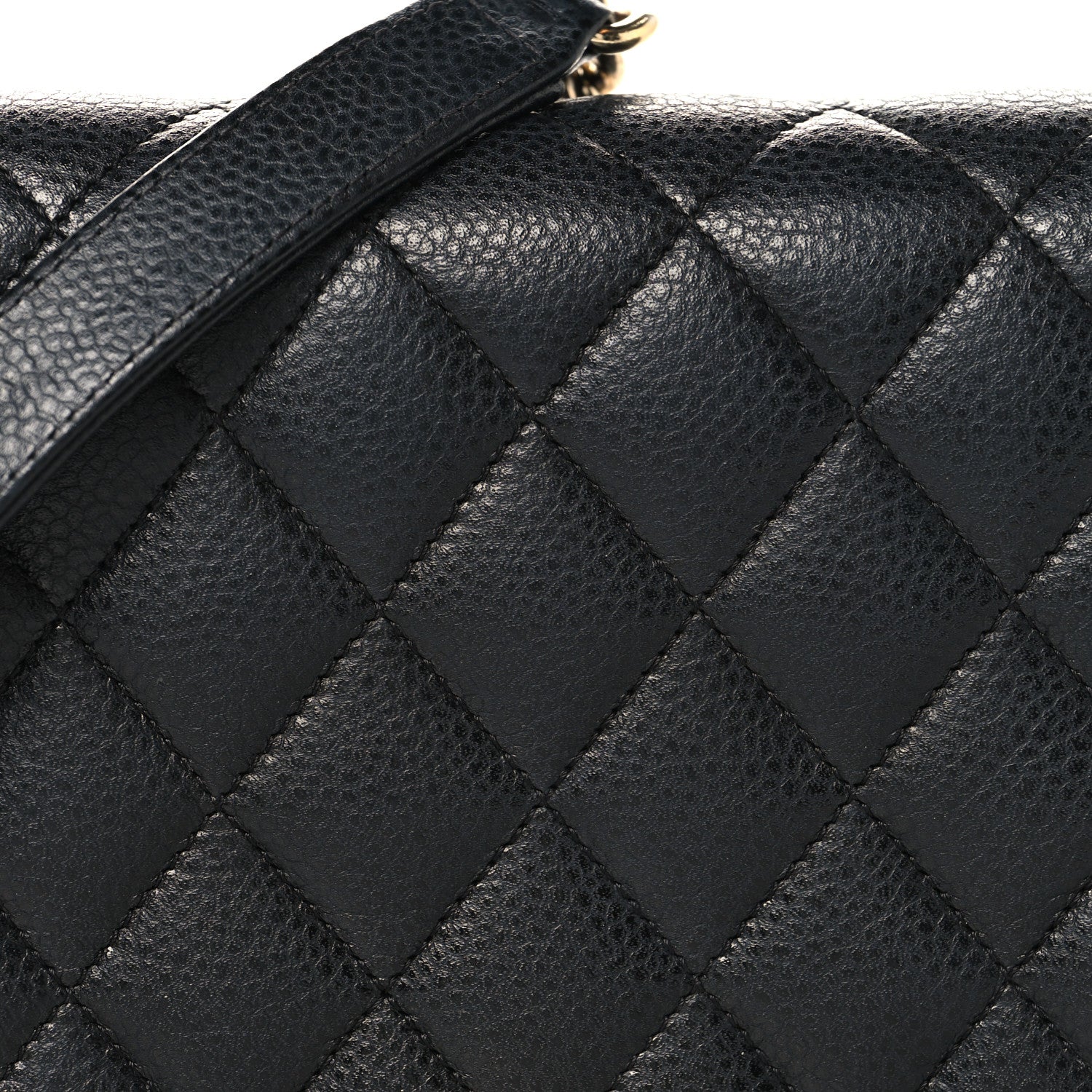Caviar Quilted Boy Wallet On Chain WOC Black