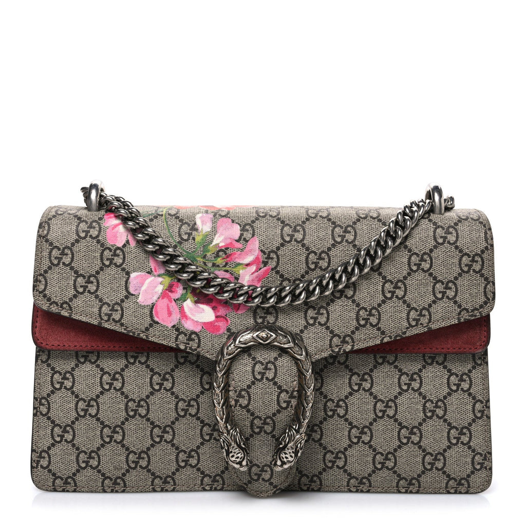 GG Supreme Monogram Blooms Small Dionysus Shoulder Bag Beige Multicolor Dry Rose