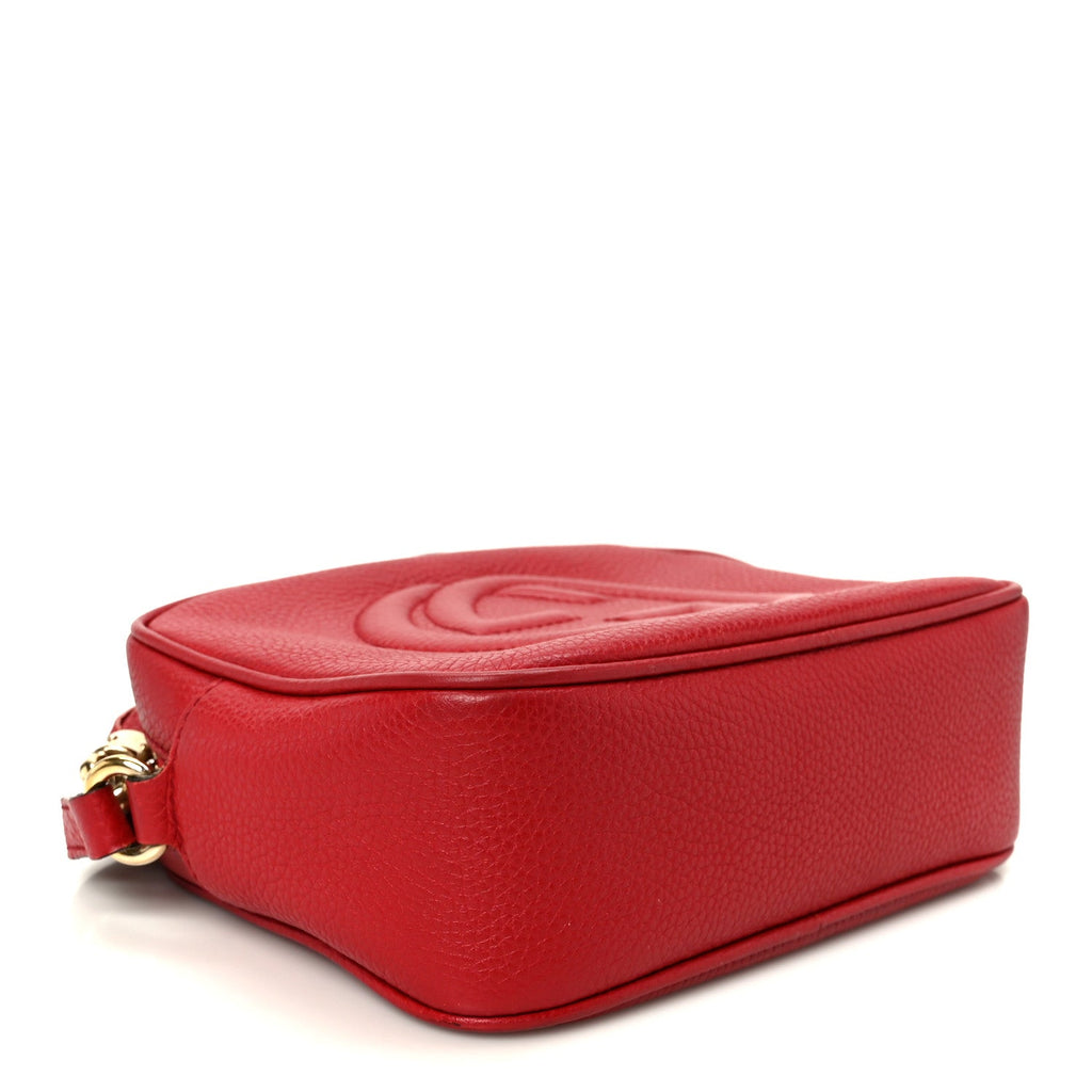 Pebbled Calfskin Small Soho Disco Bag Tabasco Red