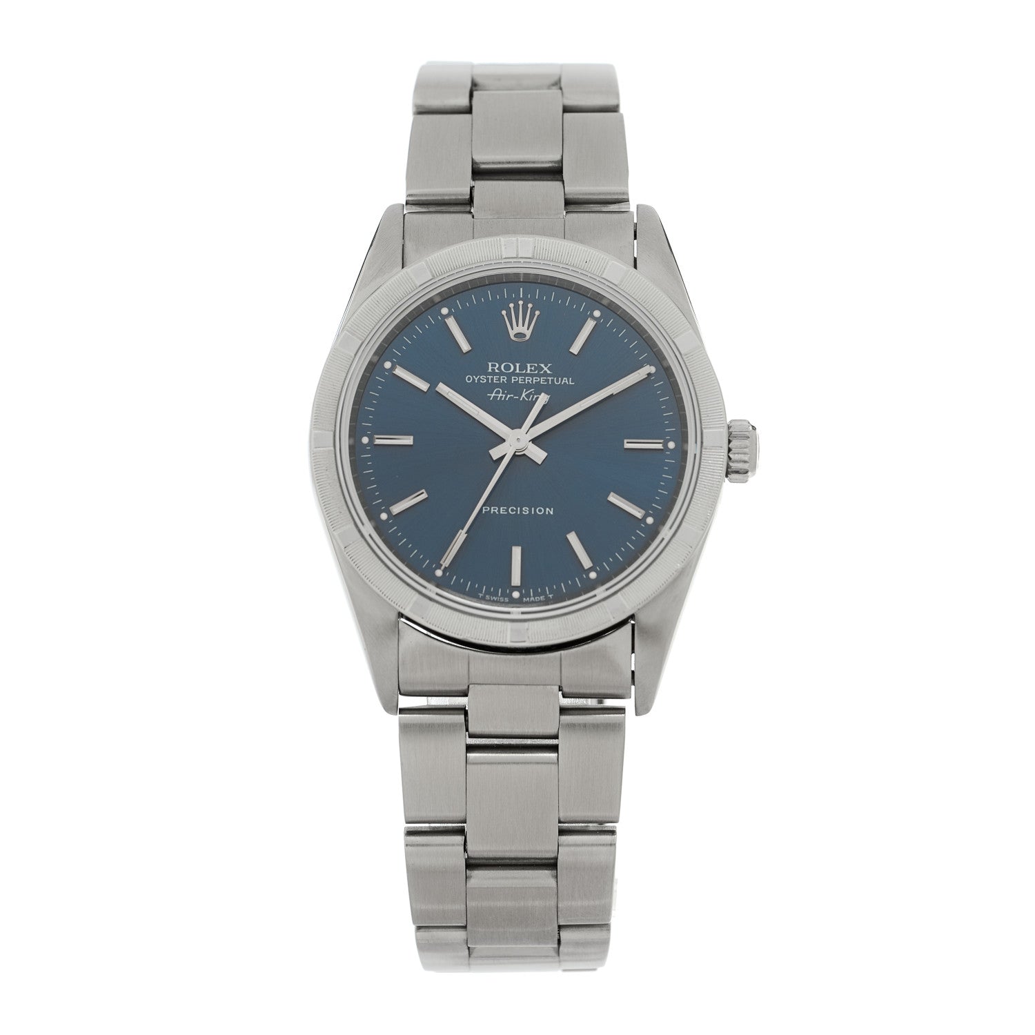 Stainless Steel 34mm Oyster Perpetual Air-King Precision Watch Blue 14010