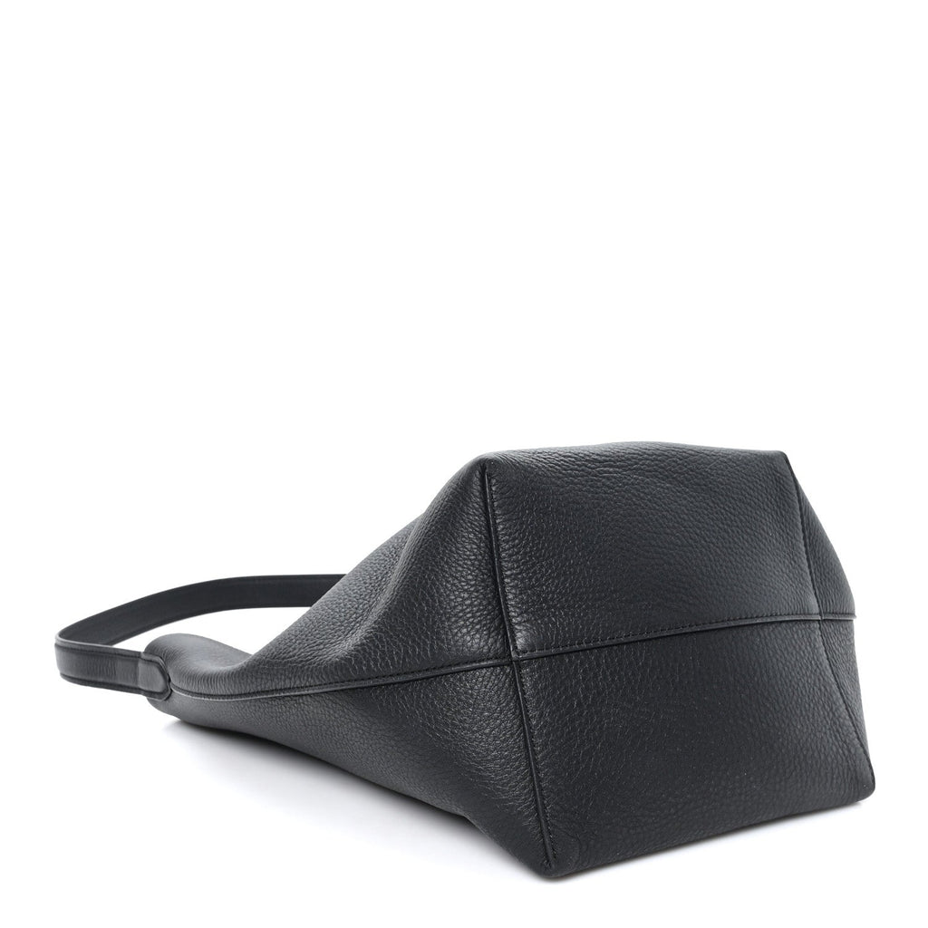 Grained Calfskin Medium N/S Park Tote Black