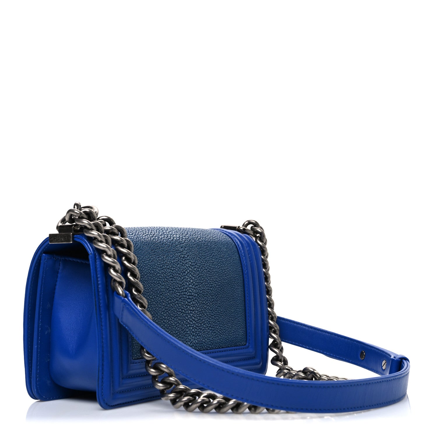 Galuchat Stingray Small Boy Flap Blue