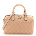 Summer Denim Calfskin GG Monogram Small Ophidia Top Handle Bag Souffle Rose