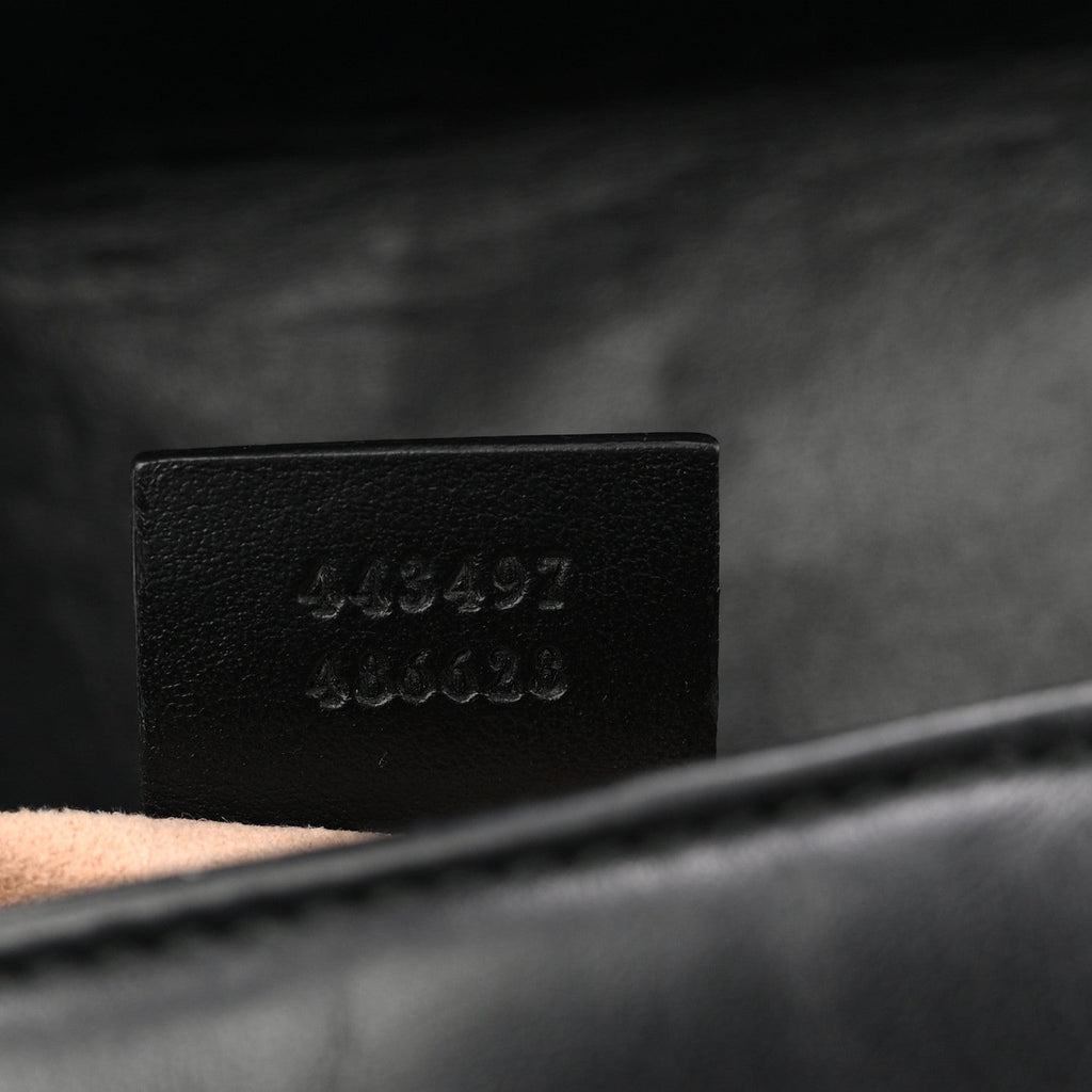 Calfskin Matelasse Small GG Marmont Shoulder Bag Black