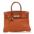 Taurillon Clemence Birkin 30 Orange