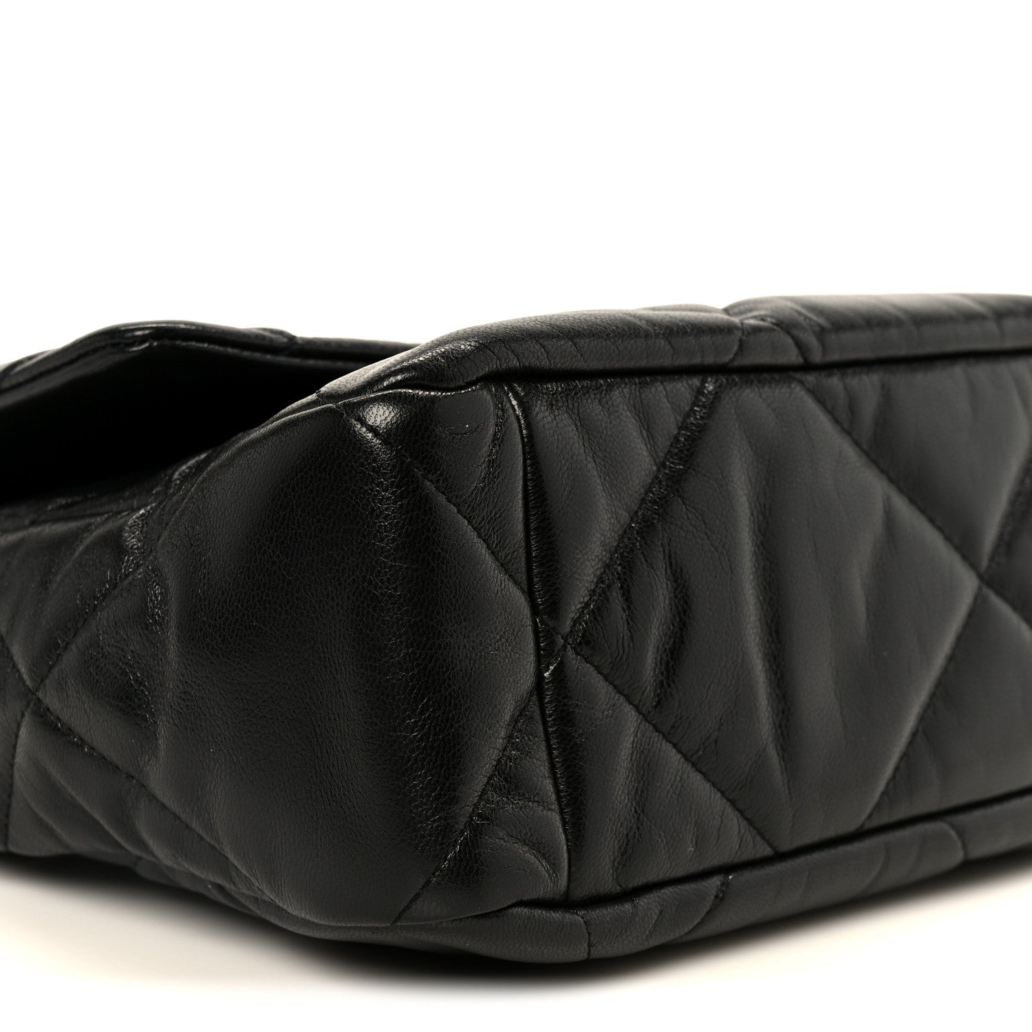 Goatskin Quilted Large Chanel 19 Flap Black