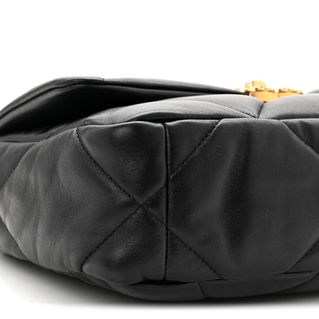 Lambskin Quilted Medium Chanel 19 Flap Black