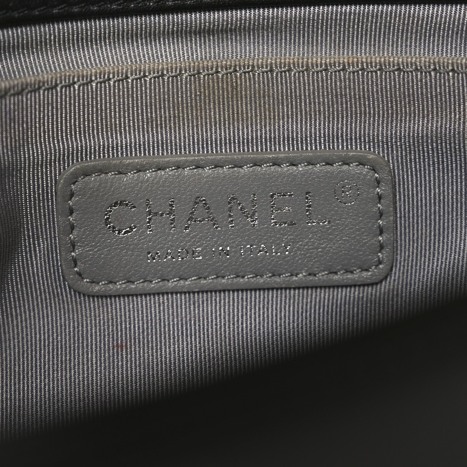 Lambskin Quilted Medium Boy Flap Dark Grey