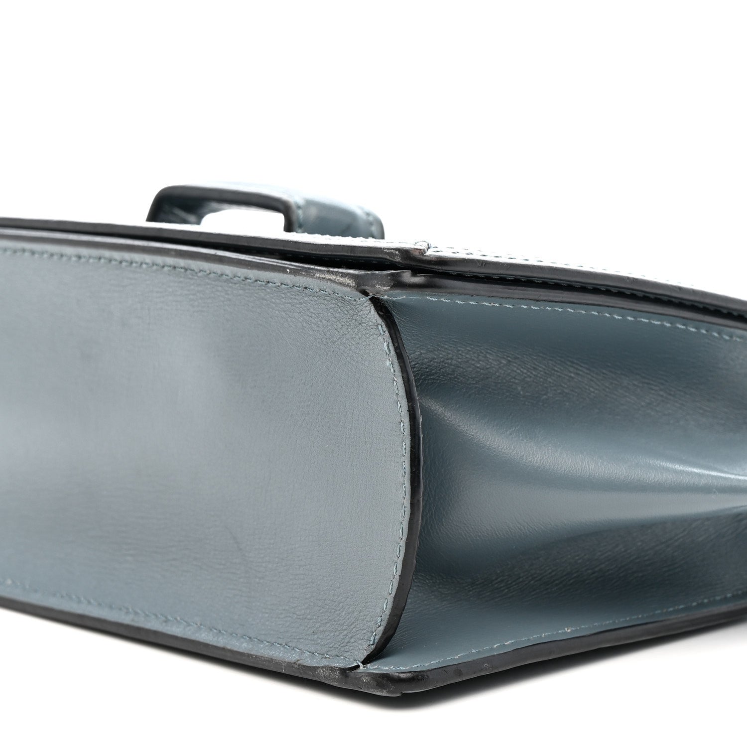 Calfskin Mini Barcelona Shoulder Bag Stone Blue
