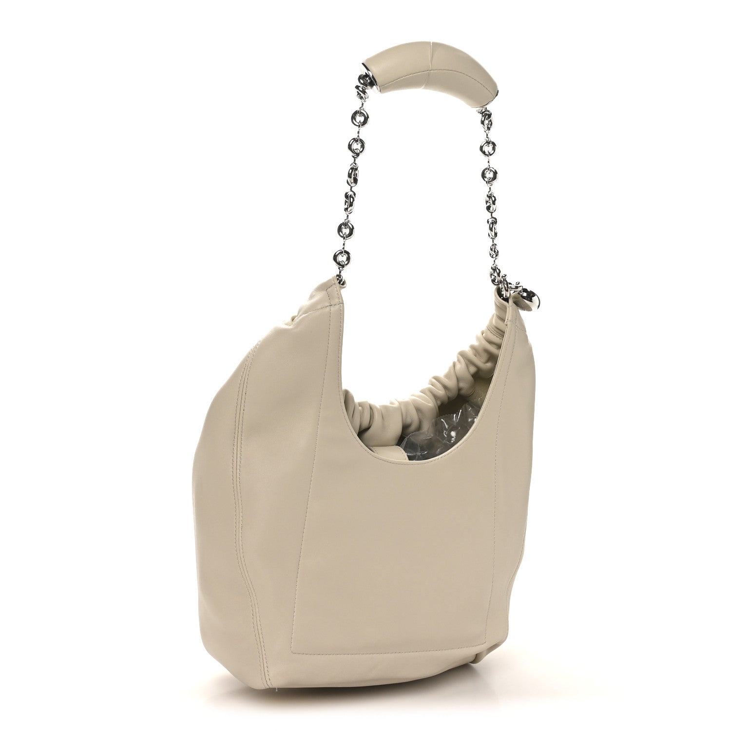 Buttery Nappa Lambskin Small Squeeze Bag Sea Salt
