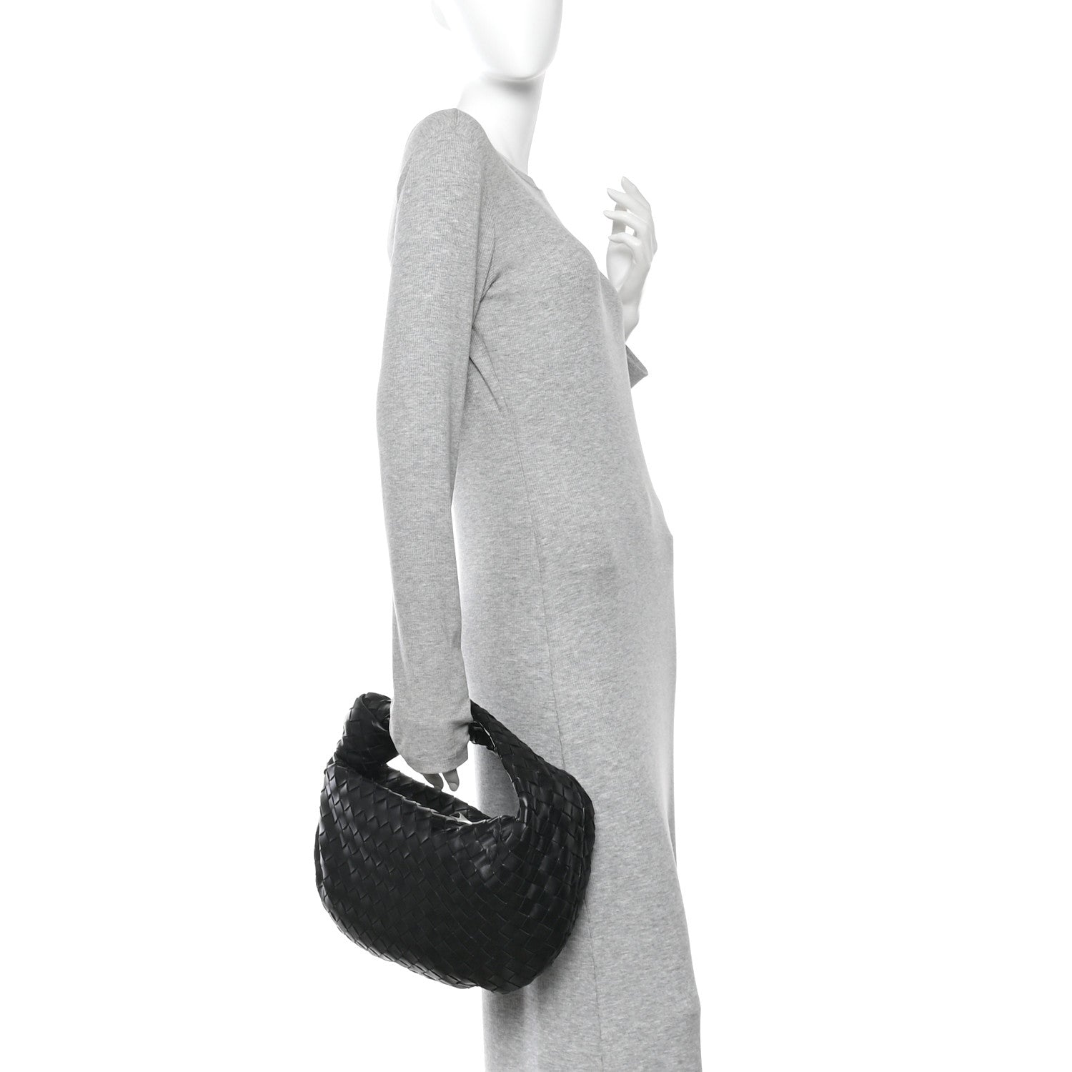 Nappa Intrecciato Teen Jodie Hobo Black