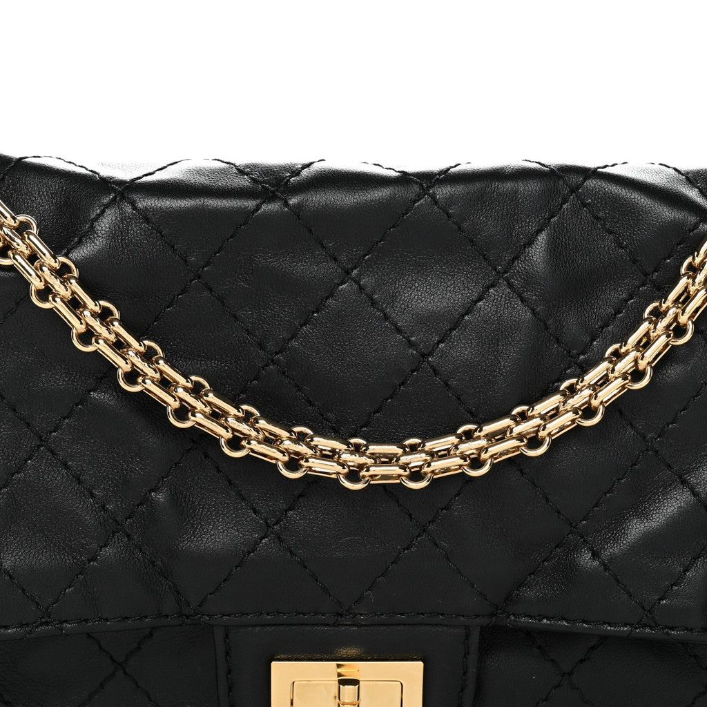 Lambskin Quilted Crush 2.55 Reissue 225 Flap Black