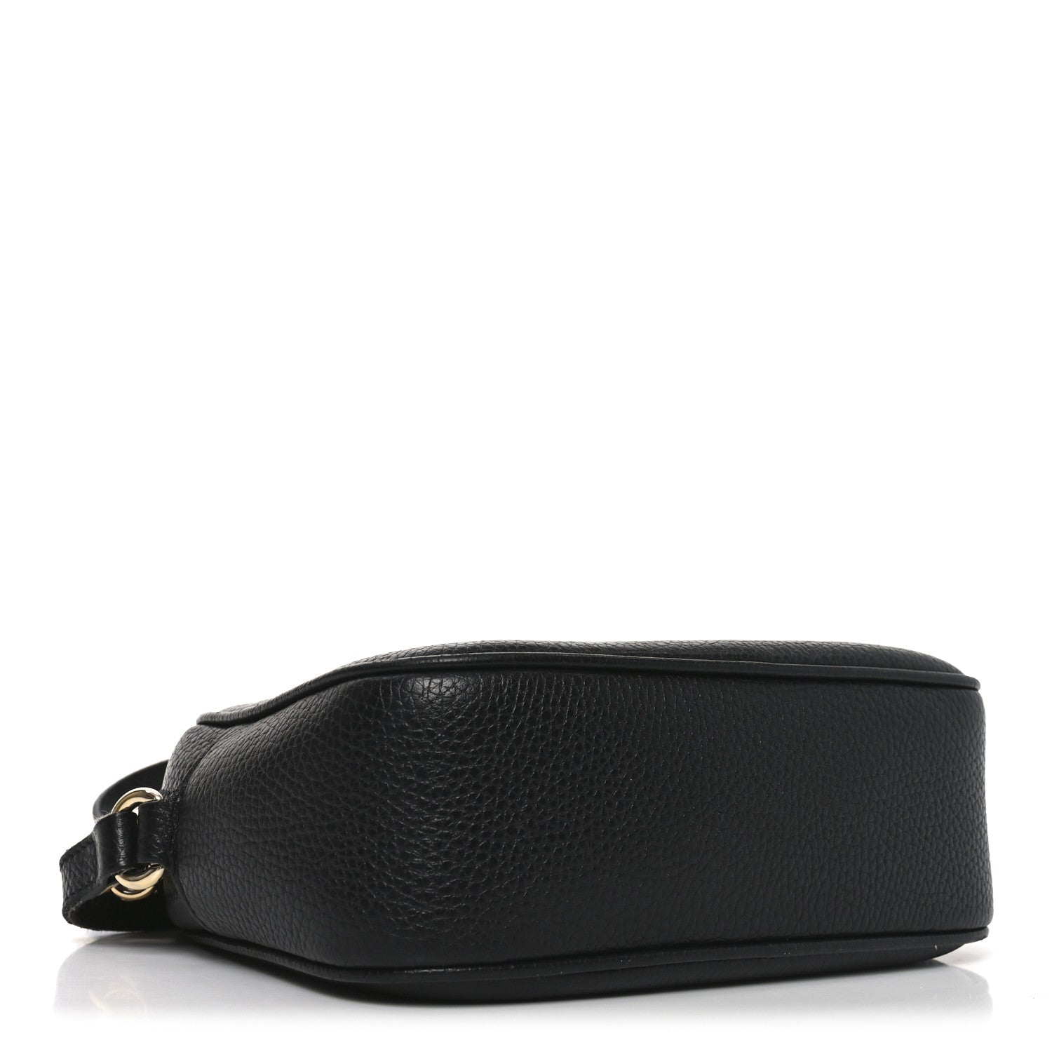 Pebbled Calfskin Small Soho Disco Bag Black